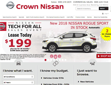 Tablet Screenshot of crownmotorsnissan.com